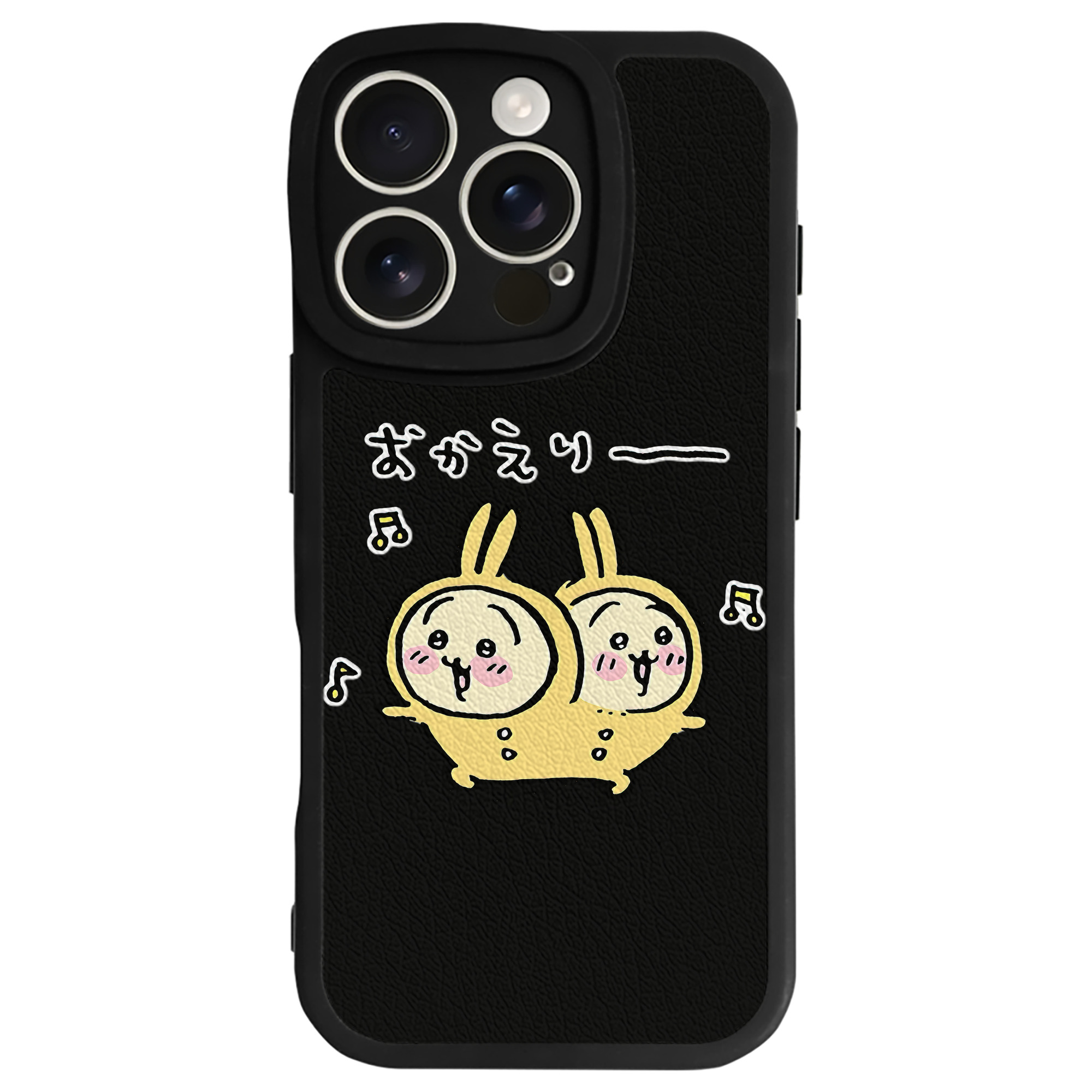 （画像用） ちいかわ うさぎ Chii-kawa usagi 【iPhone 16シリーズ対応】シリコンスマホケース（レザー調） 材質：シリコン